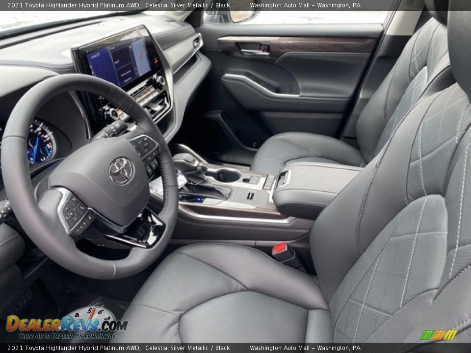 Black Interior - 2021 Toyota Highlander Hybrid Platinum AWD Photo #4