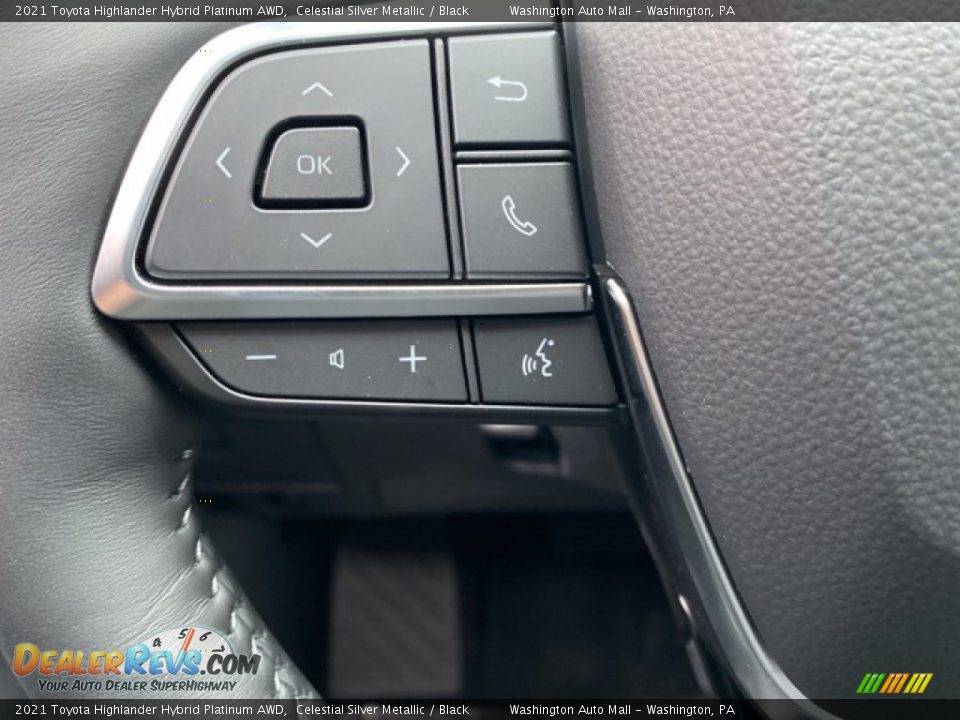 2021 Toyota Highlander Hybrid Platinum AWD Steering Wheel Photo #6