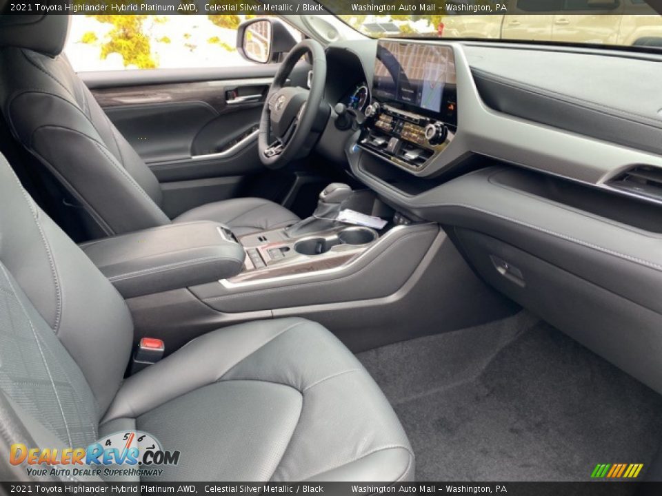 2021 Toyota Highlander Hybrid Platinum AWD Celestial Silver Metallic / Black Photo #12