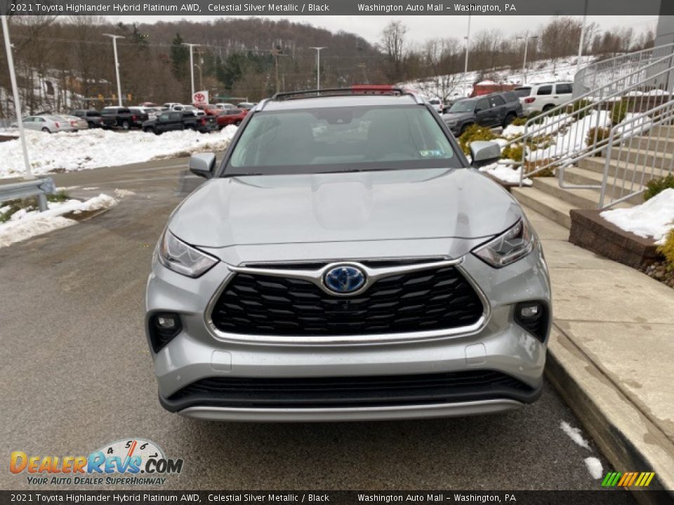 2021 Toyota Highlander Hybrid Platinum AWD Celestial Silver Metallic / Black Photo #13