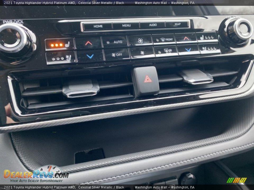 2021 Toyota Highlander Hybrid Platinum AWD Celestial Silver Metallic / Black Photo #18