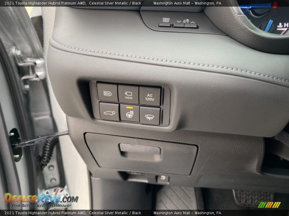 2021 Toyota Highlander Hybrid Platinum AWD Celestial Silver Metallic / Black Photo #22