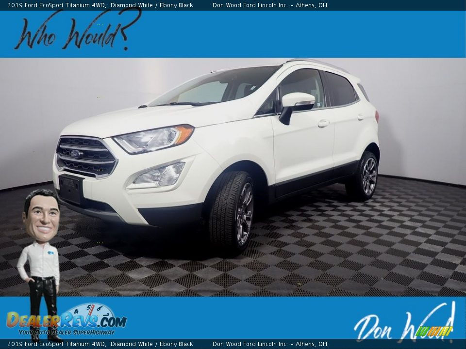 2019 Ford EcoSport Titanium 4WD Diamond White / Ebony Black Photo #1