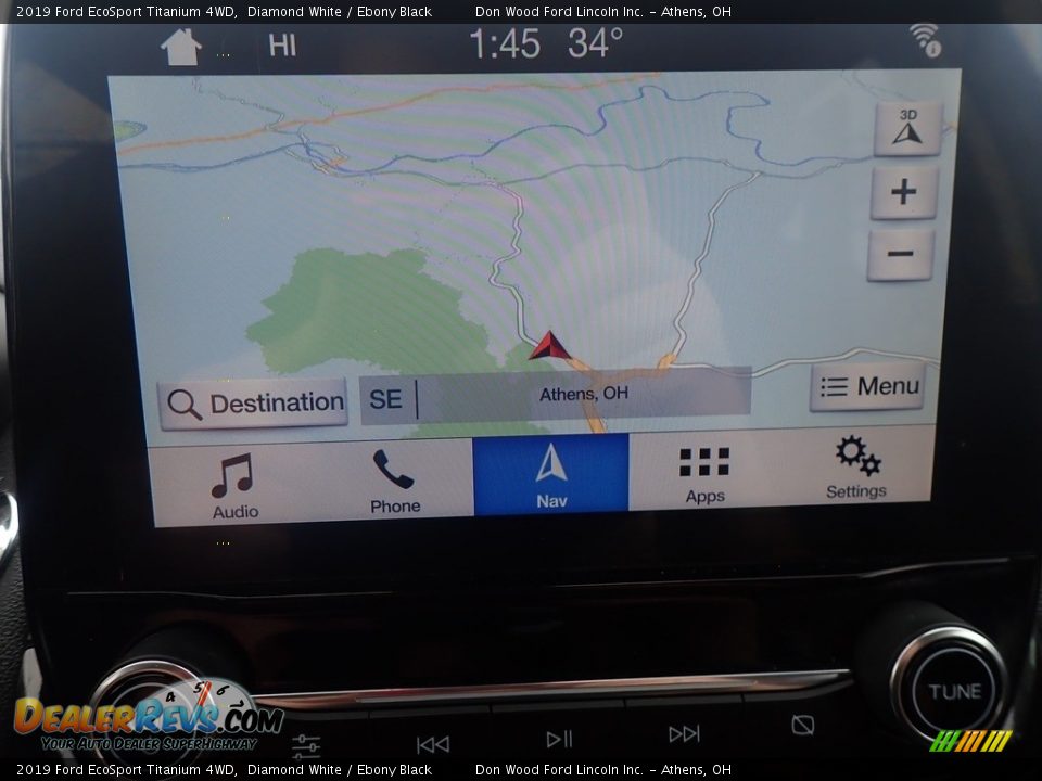 2019 Ford EcoSport Titanium 4WD Diamond White / Ebony Black Photo #3