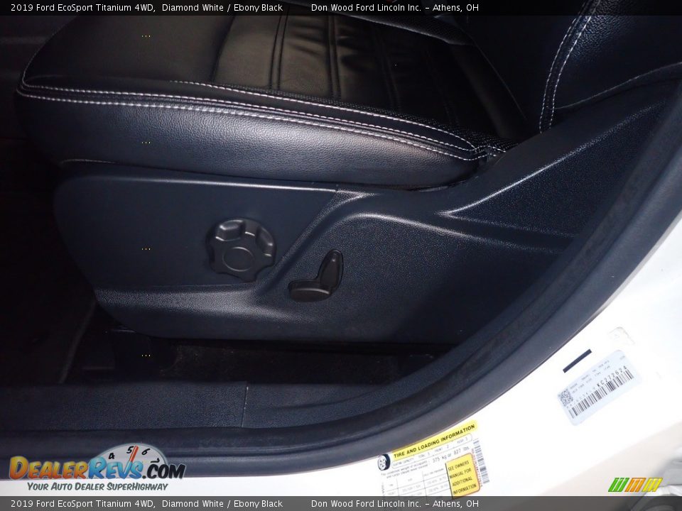 2019 Ford EcoSport Titanium 4WD Diamond White / Ebony Black Photo #25