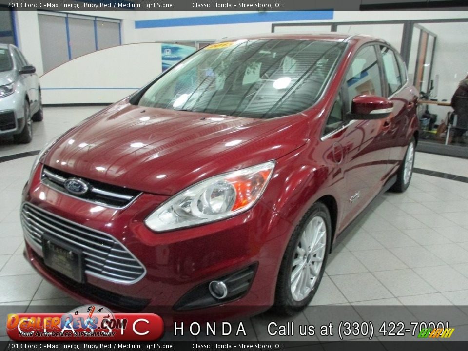 2013 Ford C-Max Energi Ruby Red / Medium Light Stone Photo #1