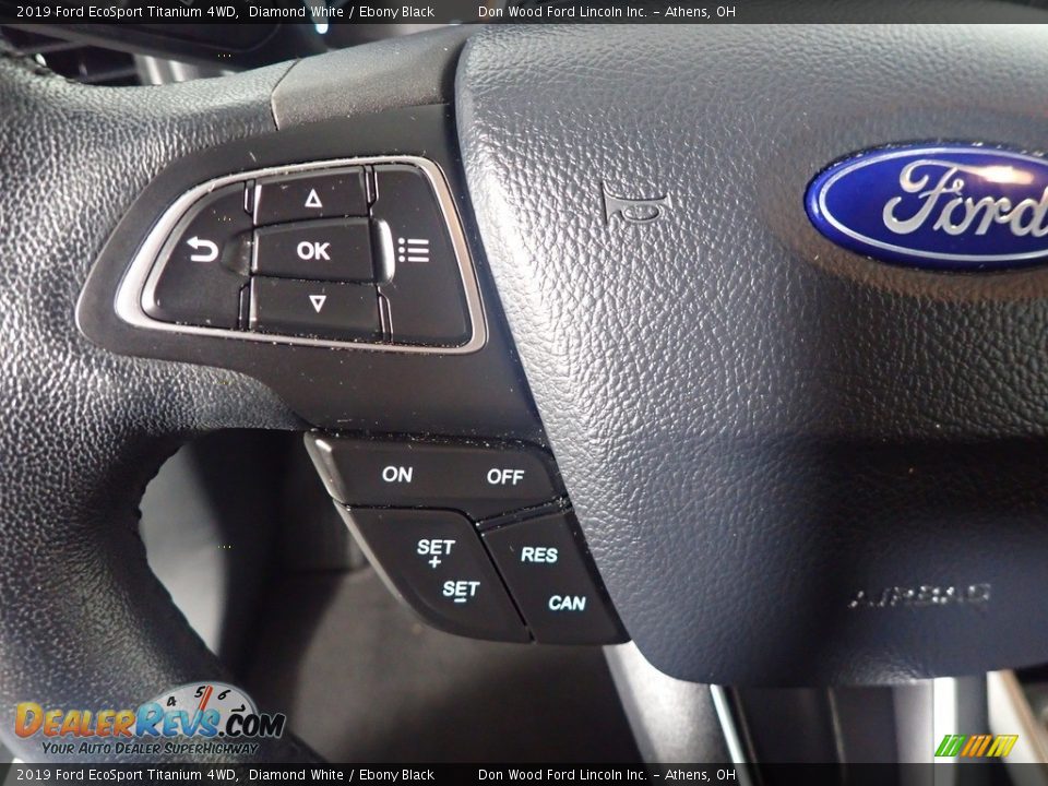 2019 Ford EcoSport Titanium 4WD Diamond White / Ebony Black Photo #31