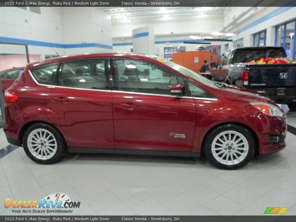 2013 Ford C-Max Energi Ruby Red / Medium Light Stone Photo #4