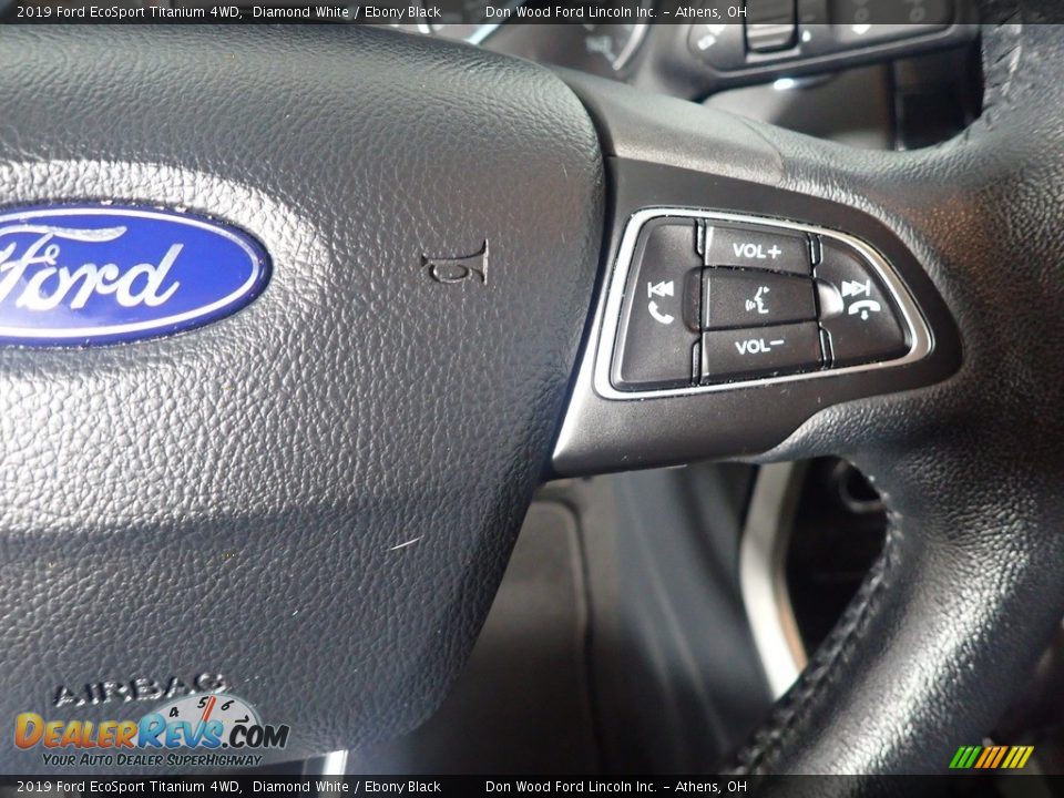2019 Ford EcoSport Titanium 4WD Diamond White / Ebony Black Photo #32