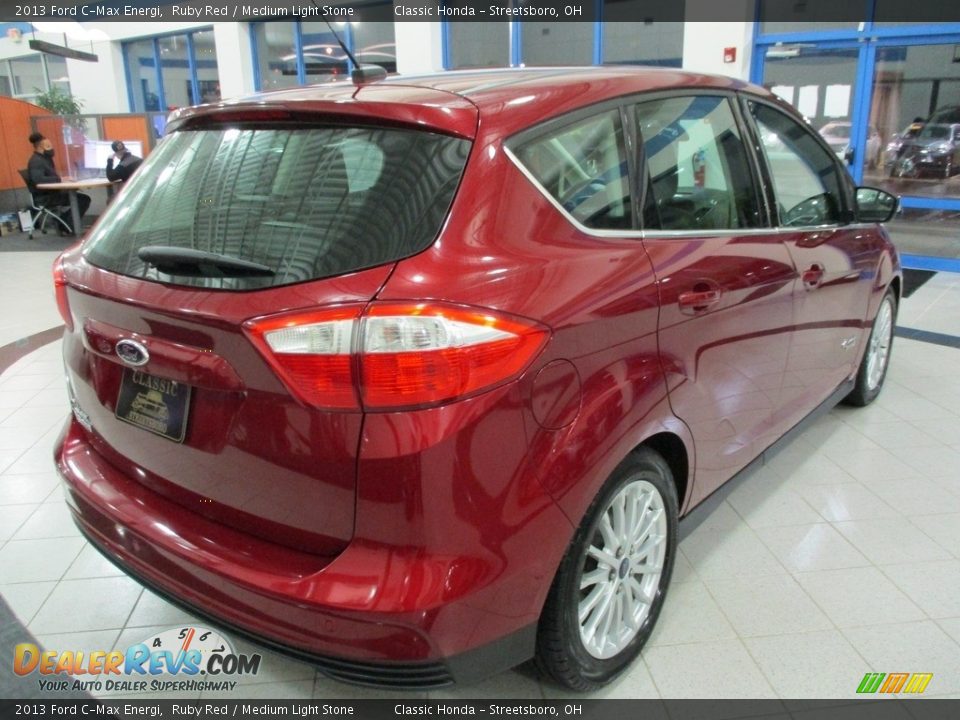 2013 Ford C-Max Energi Ruby Red / Medium Light Stone Photo #7