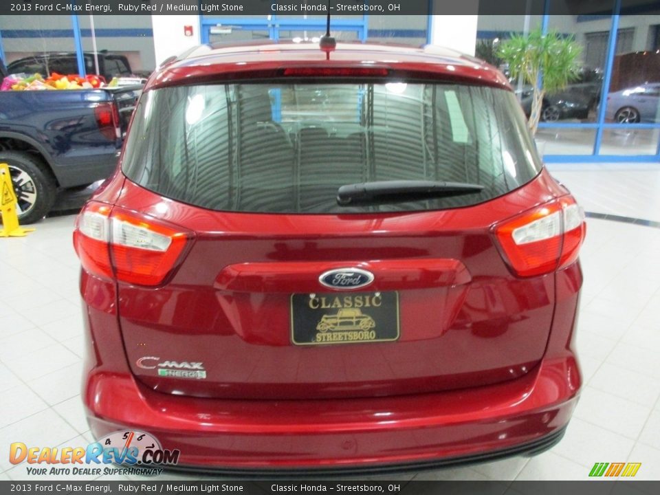 2013 Ford C-Max Energi Ruby Red / Medium Light Stone Photo #8