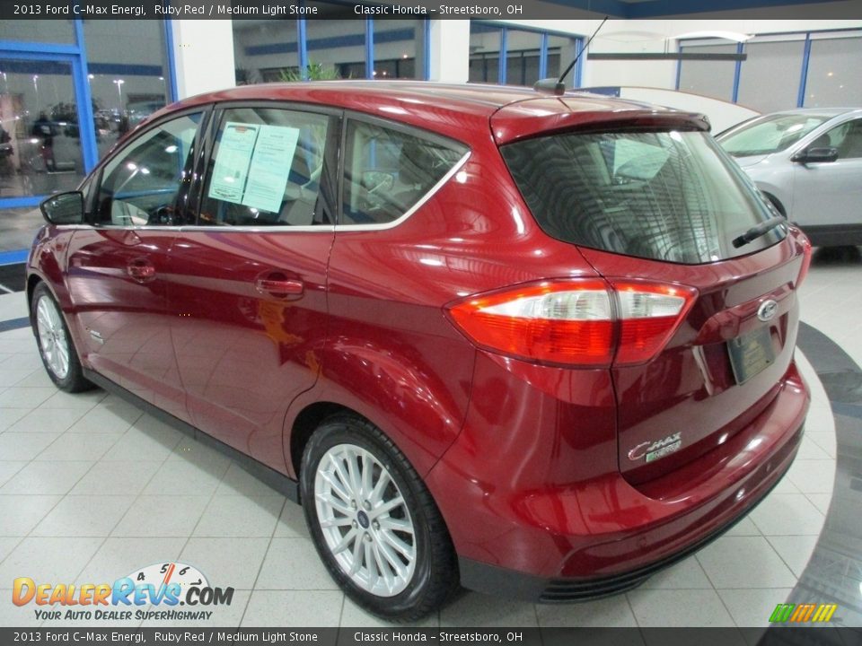 2013 Ford C-Max Energi Ruby Red / Medium Light Stone Photo #10