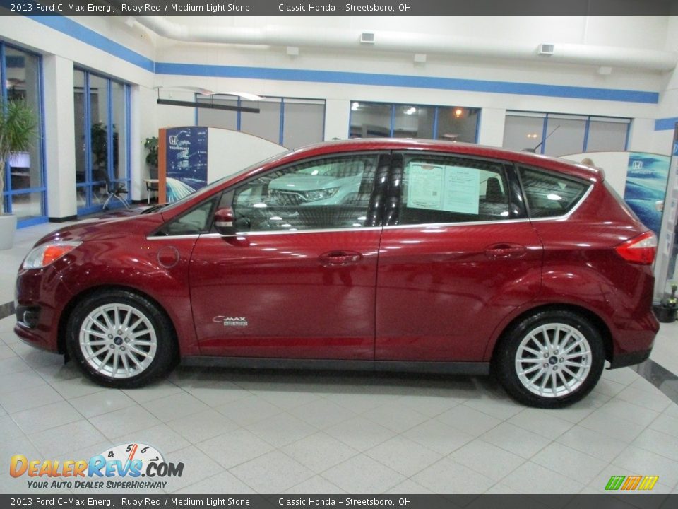 2013 Ford C-Max Energi Ruby Red / Medium Light Stone Photo #11