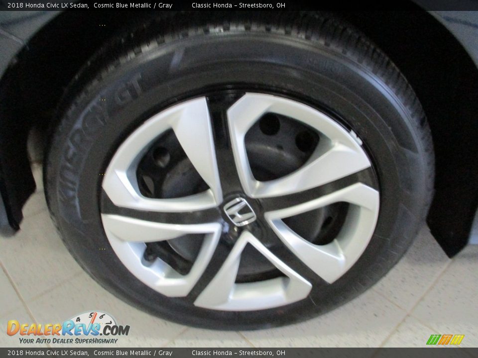 2018 Honda Civic LX Sedan Cosmic Blue Metallic / Gray Photo #6