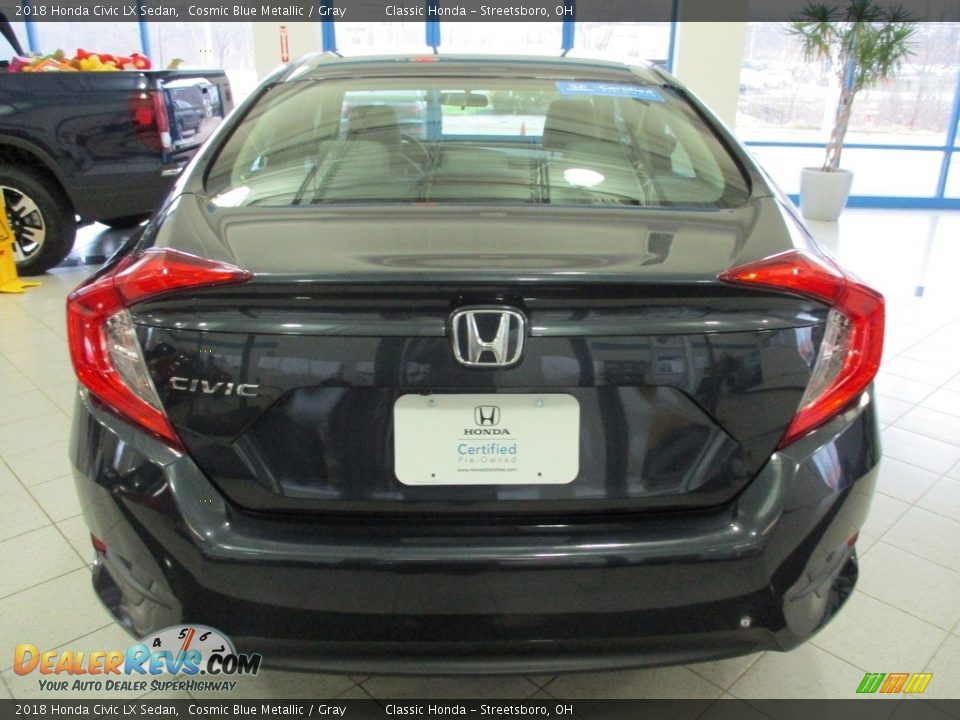 2018 Honda Civic LX Sedan Cosmic Blue Metallic / Gray Photo #8