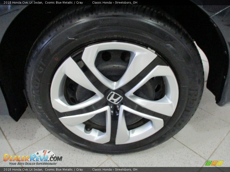 2018 Honda Civic LX Sedan Cosmic Blue Metallic / Gray Photo #11