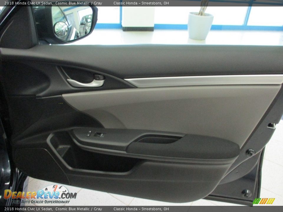 2018 Honda Civic LX Sedan Cosmic Blue Metallic / Gray Photo #14