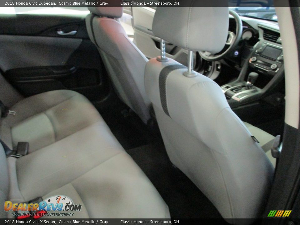 2018 Honda Civic LX Sedan Cosmic Blue Metallic / Gray Photo #18