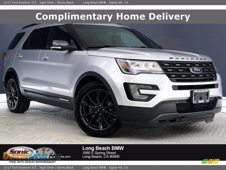 2017 Ford Explorer XLT Ingot Silver / Ebony Black Photo #1