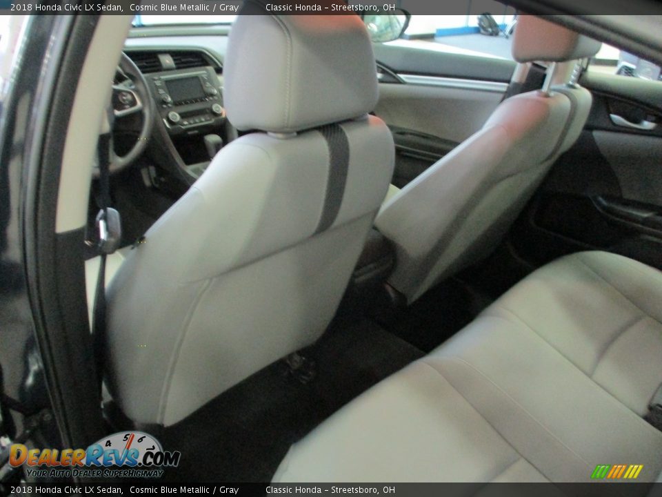 2018 Honda Civic LX Sedan Cosmic Blue Metallic / Gray Photo #23