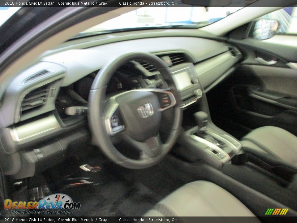 2018 Honda Civic LX Sedan Cosmic Blue Metallic / Gray Photo #26