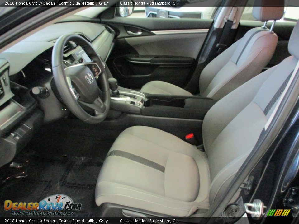 2018 Honda Civic LX Sedan Cosmic Blue Metallic / Gray Photo #27