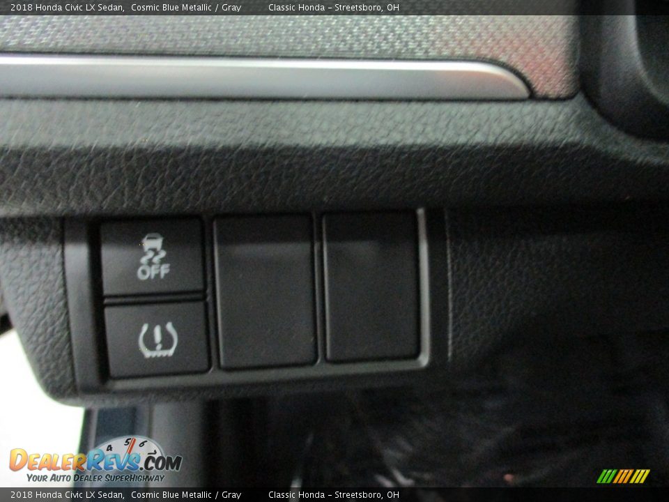 2018 Honda Civic LX Sedan Cosmic Blue Metallic / Gray Photo #28