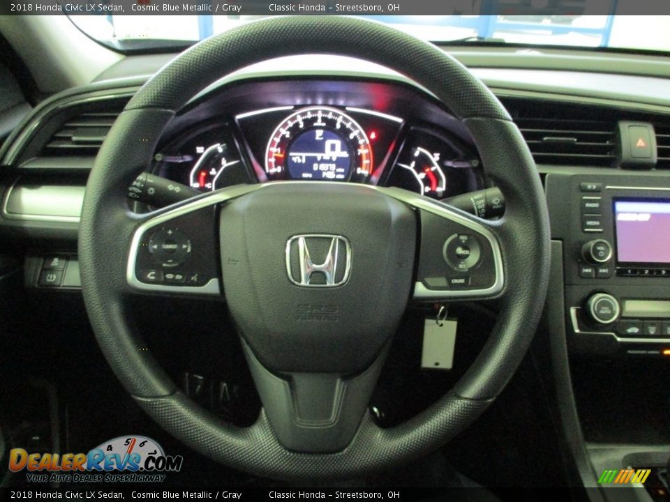 2018 Honda Civic LX Sedan Cosmic Blue Metallic / Gray Photo #29