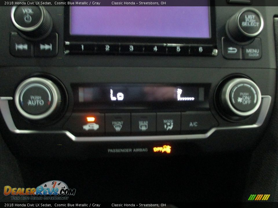 2018 Honda Civic LX Sedan Cosmic Blue Metallic / Gray Photo #33