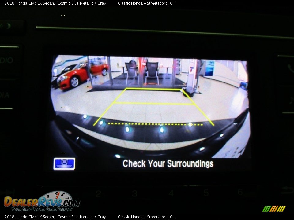 2018 Honda Civic LX Sedan Cosmic Blue Metallic / Gray Photo #36