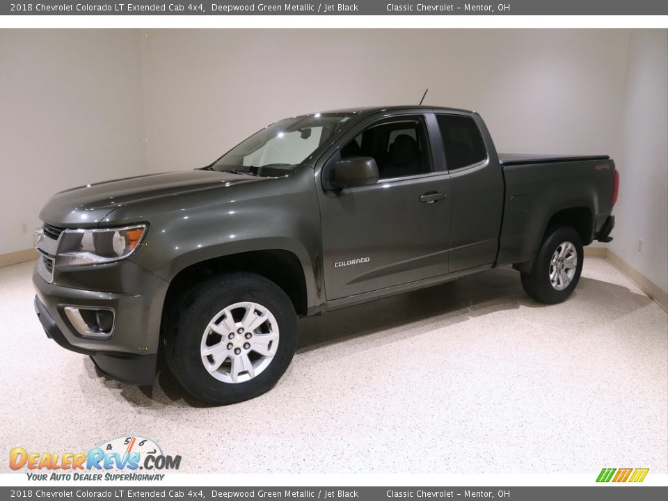 2018 Chevrolet Colorado LT Extended Cab 4x4 Deepwood Green Metallic / Jet Black Photo #3