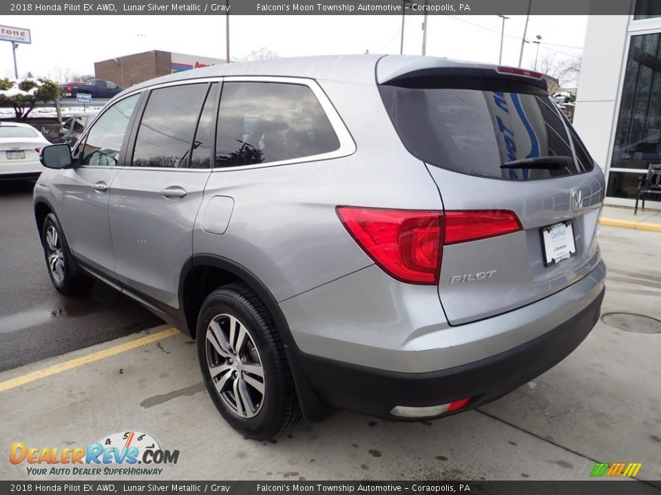 2018 Honda Pilot EX AWD Lunar Silver Metallic / Gray Photo #3