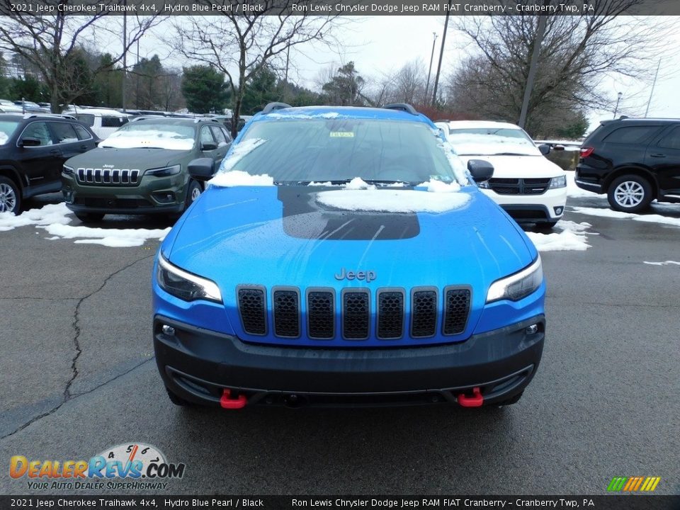 2021 Jeep Cherokee Traihawk 4x4 Hydro Blue Pearl / Black Photo #2