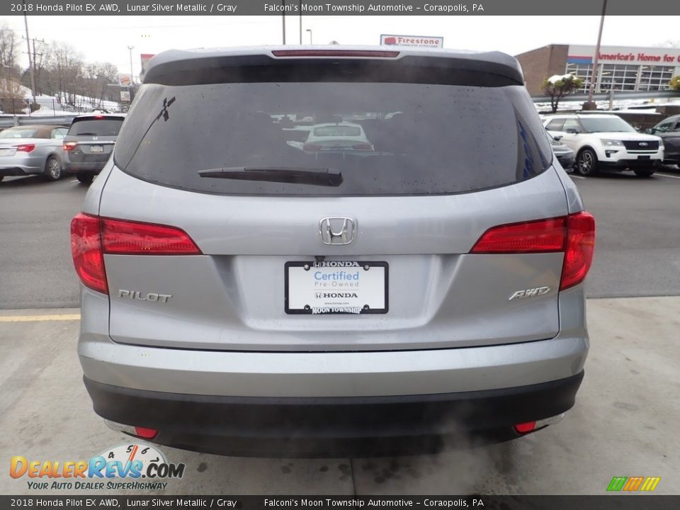 2018 Honda Pilot EX AWD Lunar Silver Metallic / Gray Photo #4