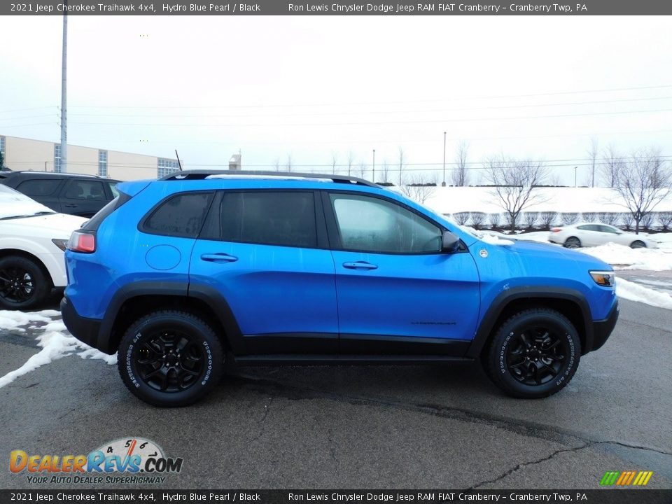 2021 Jeep Cherokee Traihawk 4x4 Hydro Blue Pearl / Black Photo #4