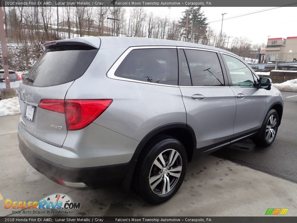 2018 Honda Pilot EX AWD Lunar Silver Metallic / Gray Photo #6