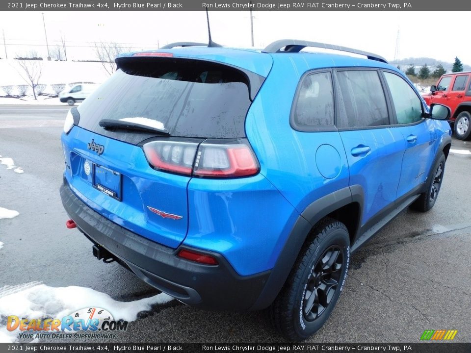 2021 Jeep Cherokee Traihawk 4x4 Hydro Blue Pearl / Black Photo #5