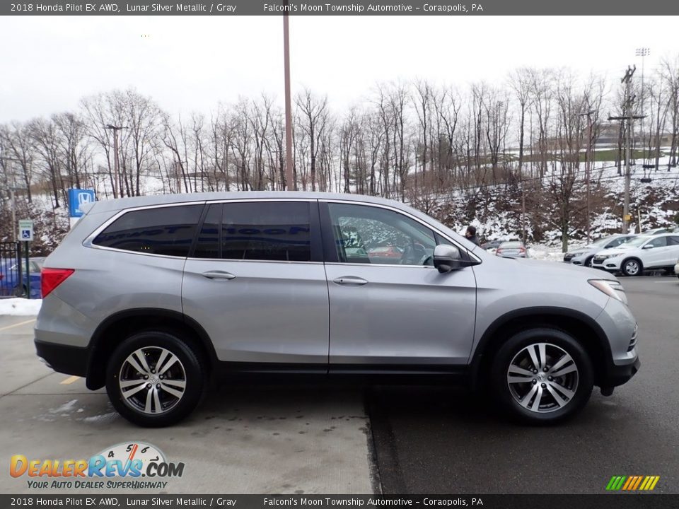 2018 Honda Pilot EX AWD Lunar Silver Metallic / Gray Photo #7