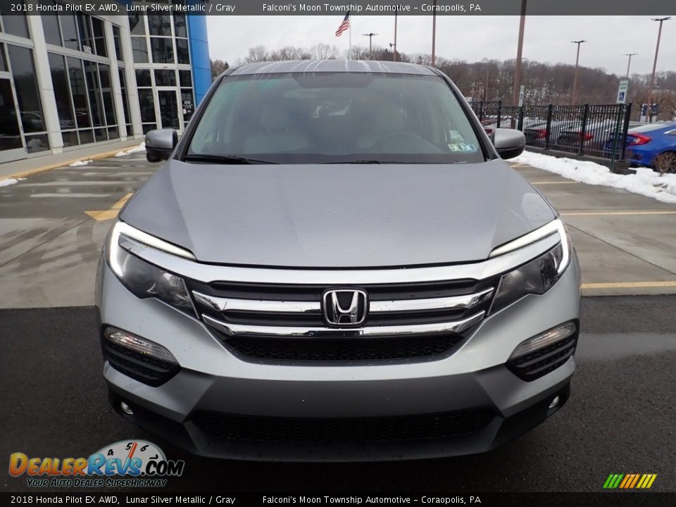 2018 Honda Pilot EX AWD Lunar Silver Metallic / Gray Photo #9