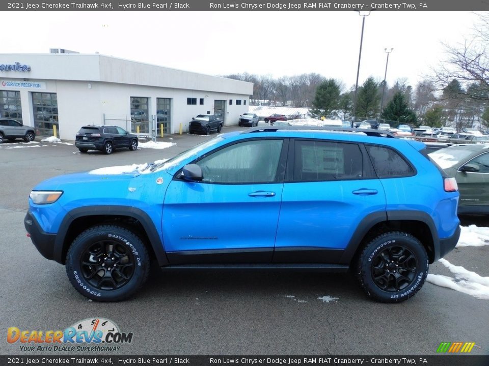 2021 Jeep Cherokee Traihawk 4x4 Hydro Blue Pearl / Black Photo #9