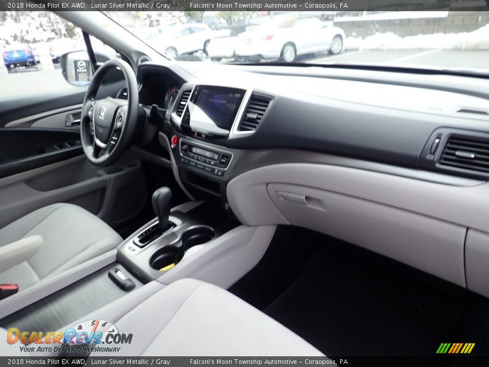 2018 Honda Pilot EX AWD Lunar Silver Metallic / Gray Photo #12