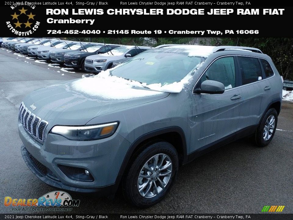 2021 Jeep Cherokee Latitude Lux 4x4 Sting-Gray / Black Photo #1