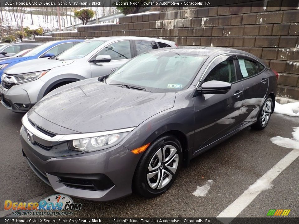 2017 Honda Civic LX Sedan Sonic Gray Pearl / Black Photo #1