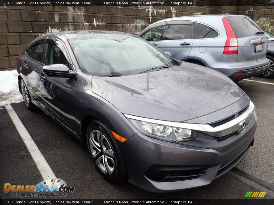 2017 Honda Civic LX Sedan Sonic Gray Pearl / Black Photo #4