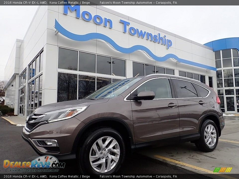 2016 Honda CR-V EX-L AWD Kona Coffee Metallic / Beige Photo #1