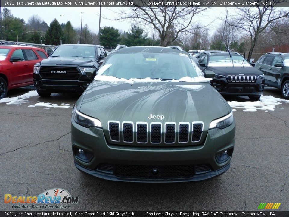 2021 Jeep Cherokee Latitude Lux 4x4 Olive Green Pearl / Ski Gray/Black Photo #2