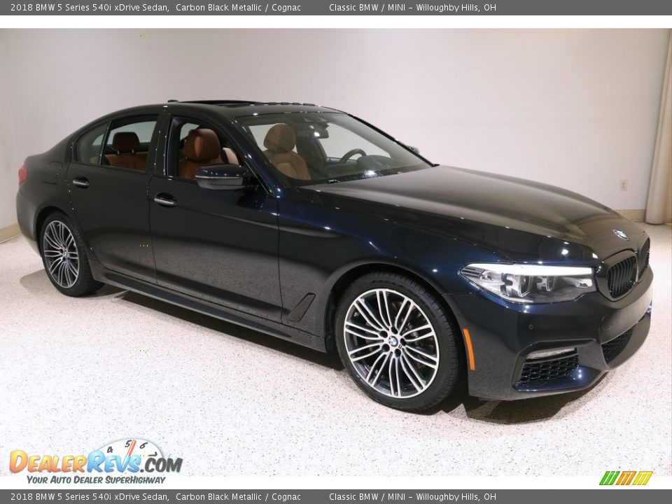 2018 BMW 5 Series 540i xDrive Sedan Carbon Black Metallic / Cognac Photo #1