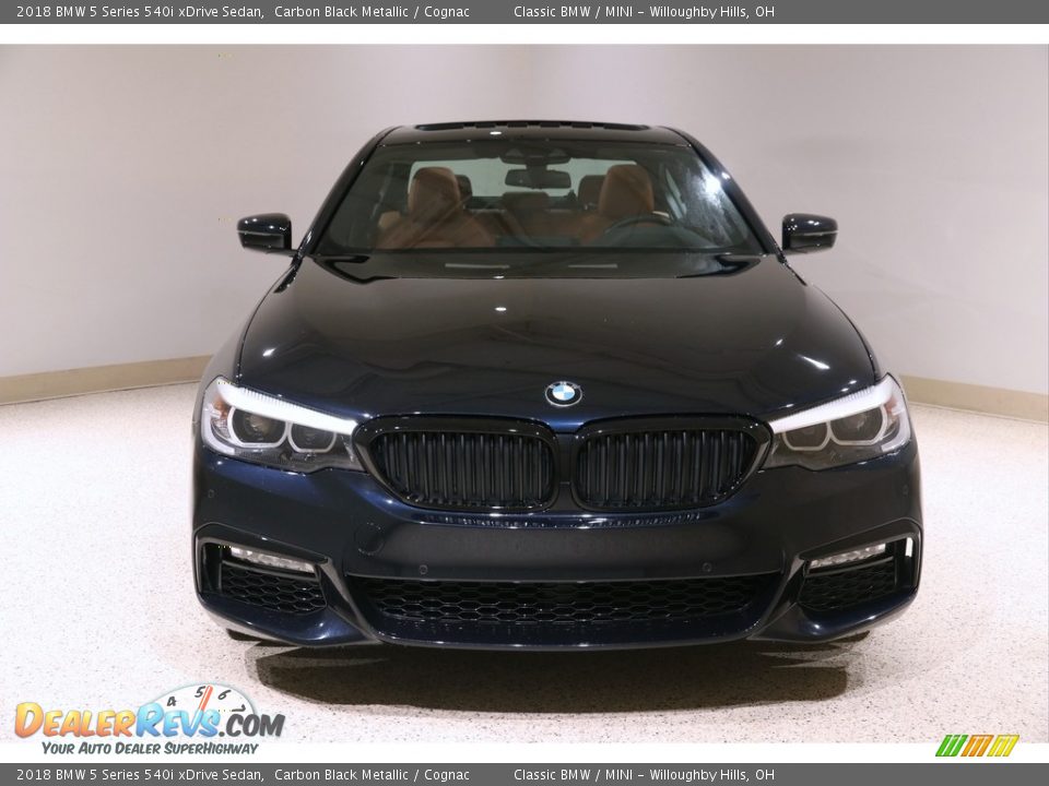 2018 BMW 5 Series 540i xDrive Sedan Carbon Black Metallic / Cognac Photo #2