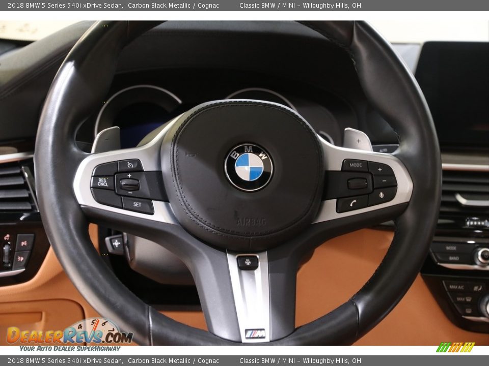 2018 BMW 5 Series 540i xDrive Sedan Carbon Black Metallic / Cognac Photo #7
