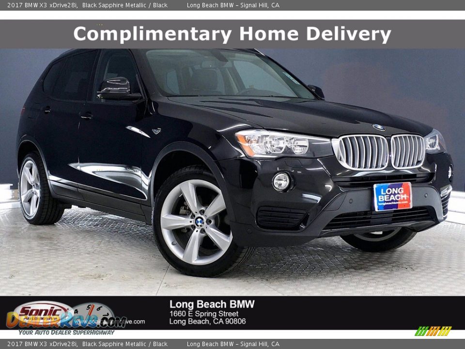 2017 BMW X3 xDrive28i Black Sapphire Metallic / Black Photo #1